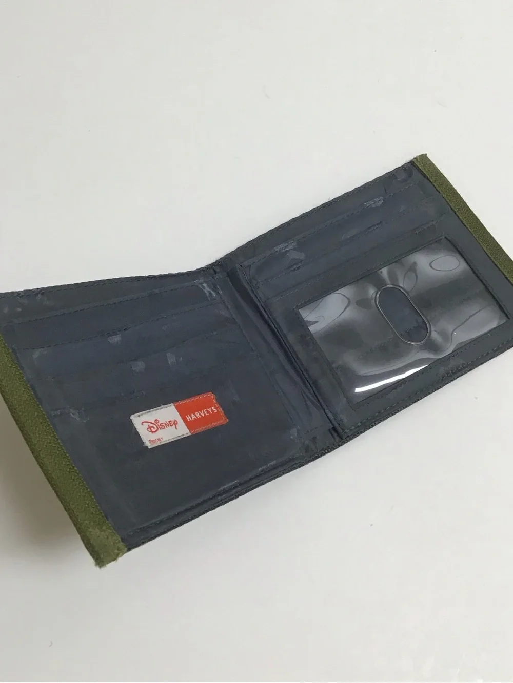 Disney Harveys Collab Forest Mickey Seatbelt Wallet Billfold Camouflage Vintage